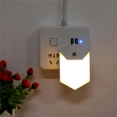 0,5 W 6 LED Lichtgesteuertes Nachtlicht für Flur, Badezimmer, Schlafzimmer - Warmweiß, AC110-240 V